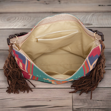 Retro Hand Woven Tassel Shoulder Bag Large Tassel Decoration Bag